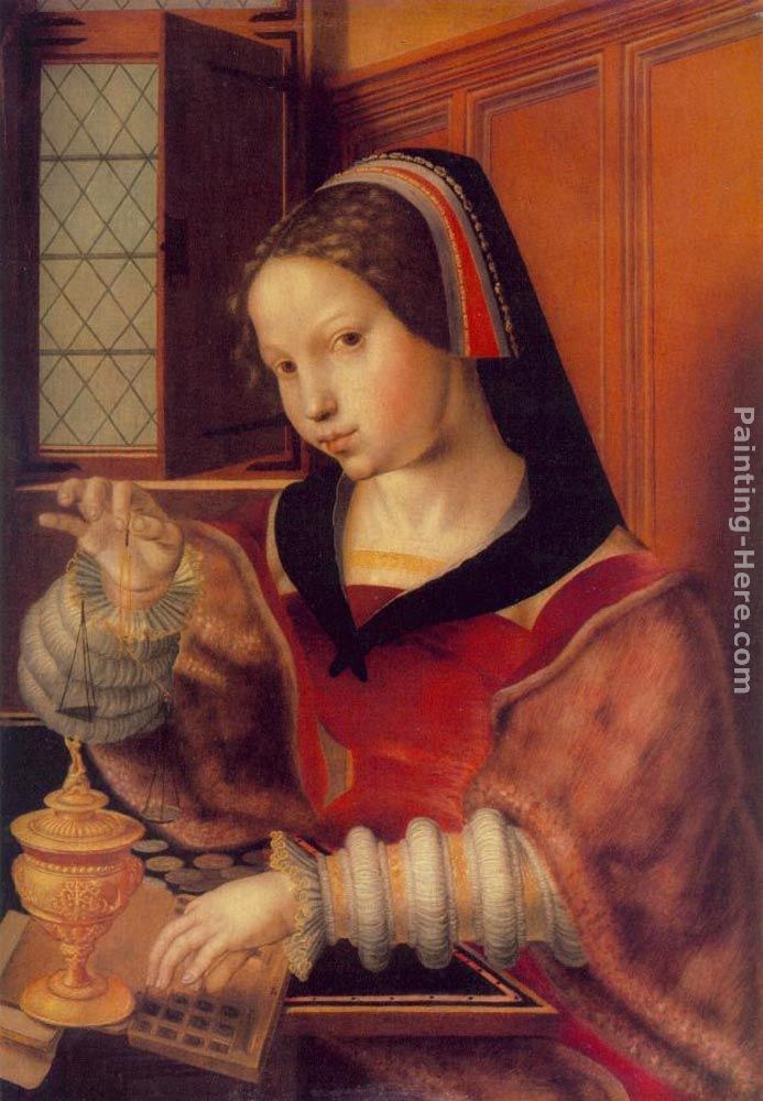 Jan Sanders van Hemessen Woman Weighing Gold
